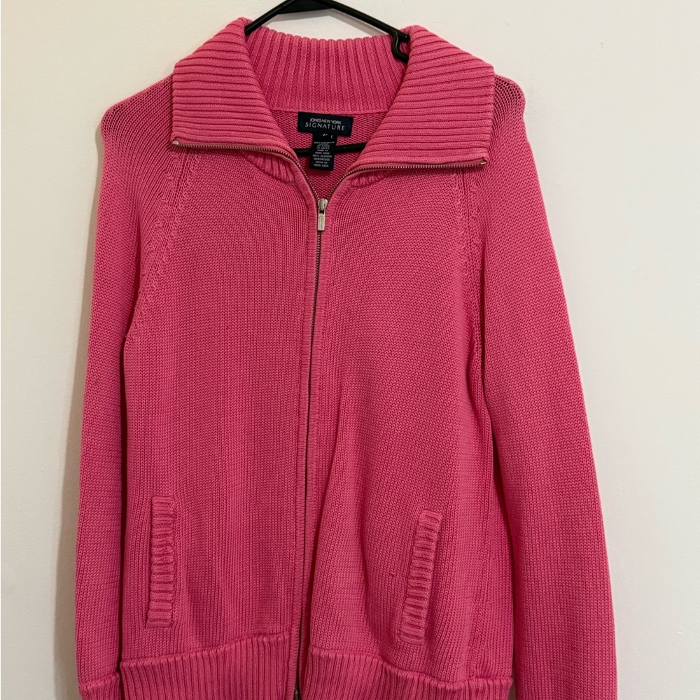 Pink Zippered Women's Sweater